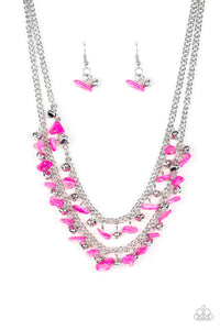 Pebble Pioneer - Pink Necklace