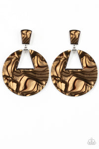 Let HEIR Rip! - Brown Earrings