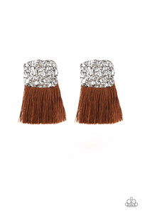 Plume Bloom - Brown Earring