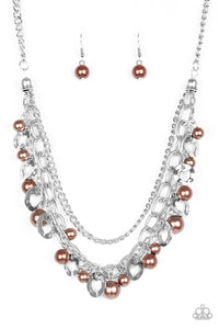 Hoppin Hearts - Brown Necklace