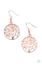 Load image into Gallery viewer, TREE Ring Circus - Copper Earring
