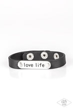 Load image into Gallery viewer, Love Life - Black Bracelet

