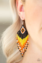 Load image into Gallery viewer, Wind Blown Wanderer - Orange Earring
