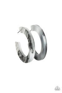 Oceanside Oasis - Black Hoop Earrings