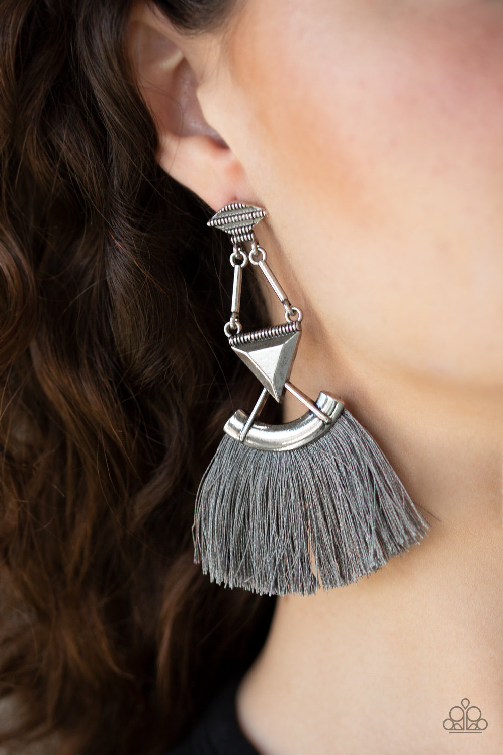 Puma Prowl - Silver Post Earrings