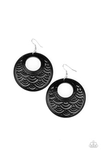 Tropical Canopy - Black Earring