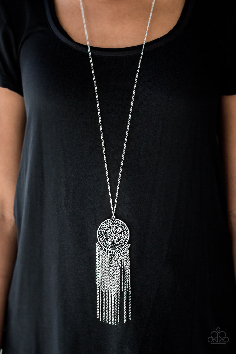 Sunny Sunflower - Silver Necklace
