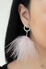 Load image into Gallery viewer, BOA Down - Pink Post Earring
