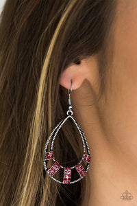 Trillion Dollar Teardrops - Red Earring