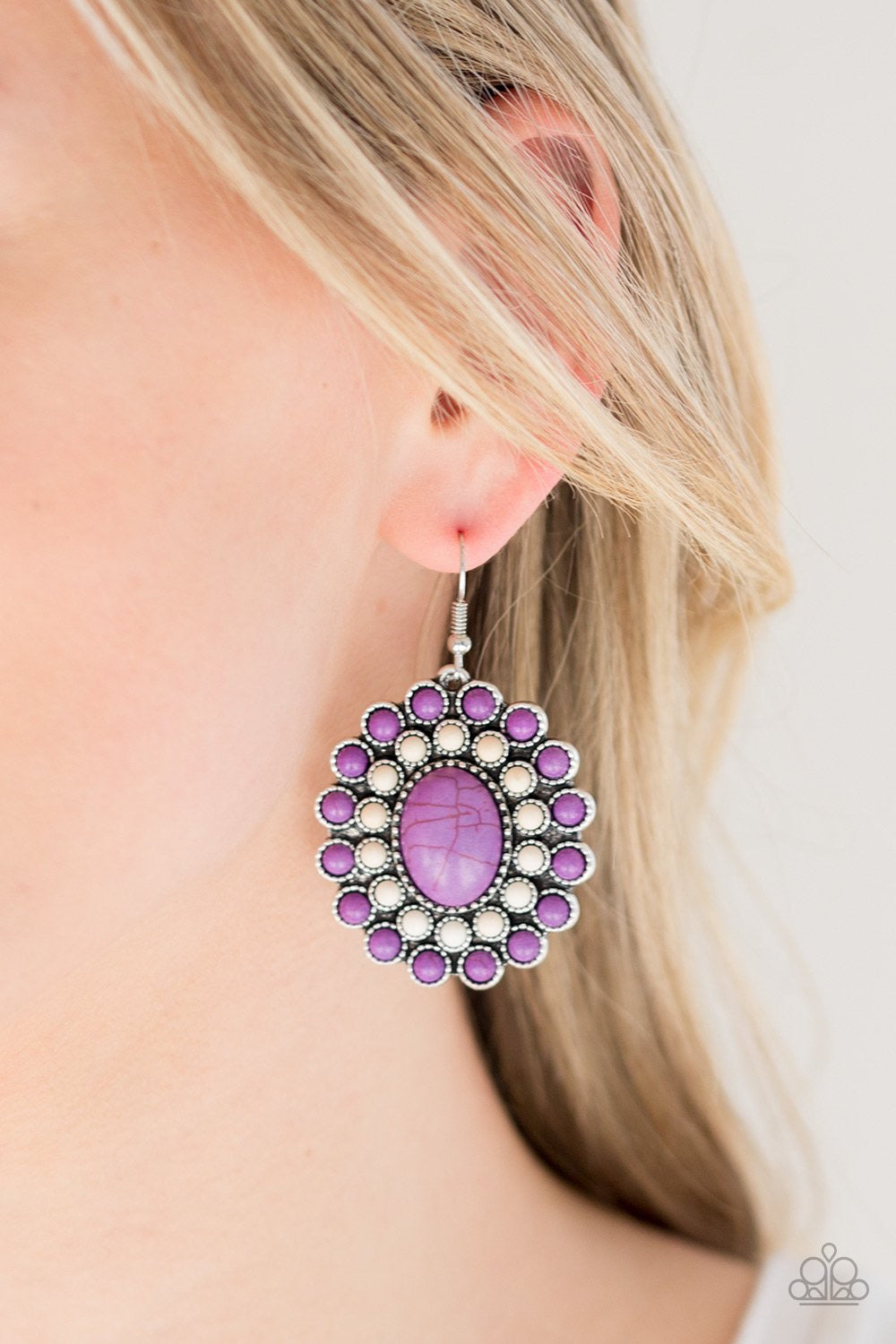 Stone Solstice - Purple Earring