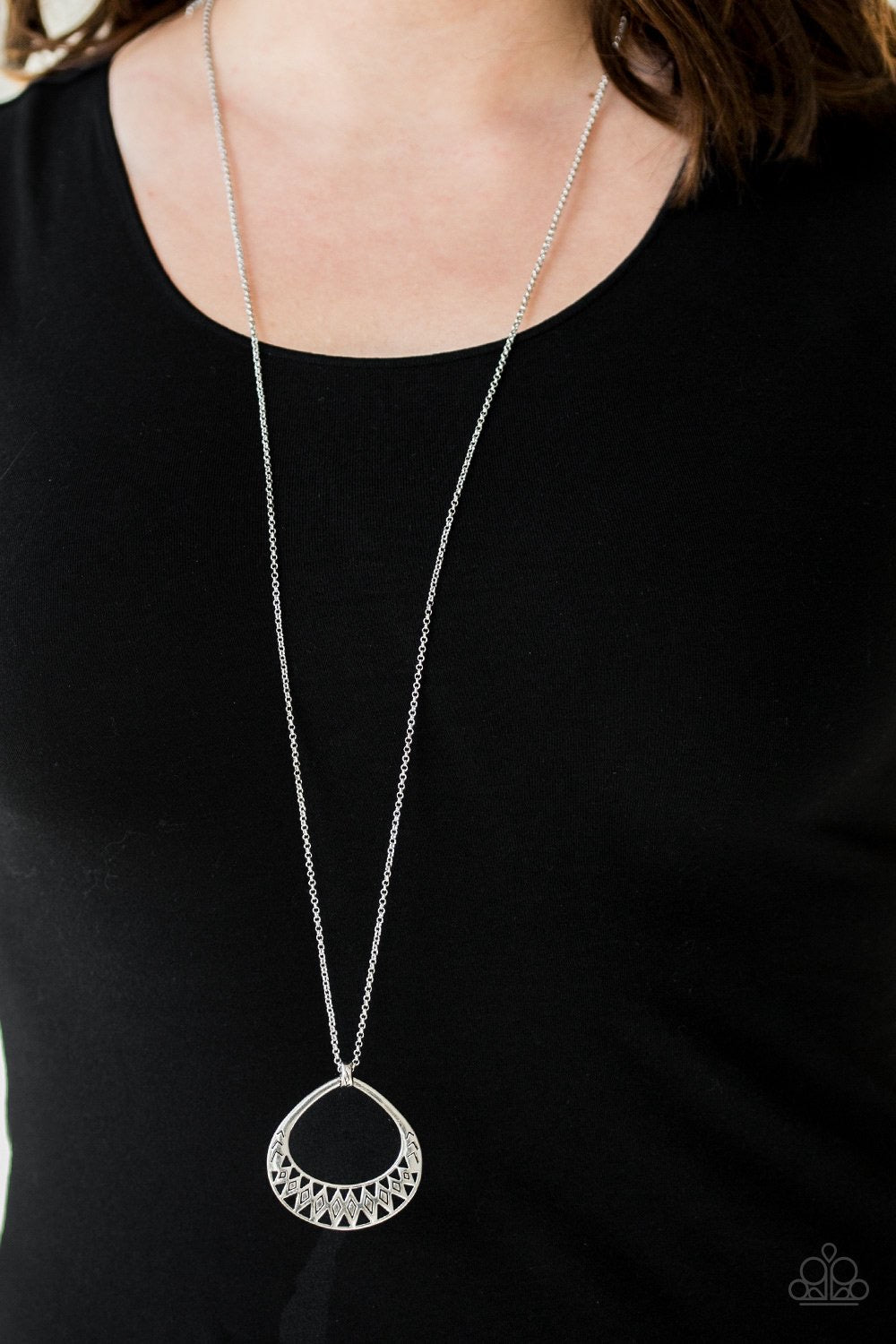 Prehistoric Drama - Silver Necklace