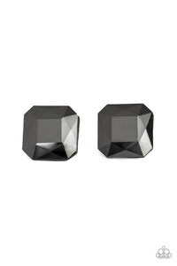 Show Glow - Black Post Earrings