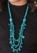 Load image into Gallery viewer, Safari Samba - Blue Necklace
