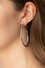 Load image into Gallery viewer, Rough It Up - Black Hoop Earring
