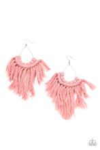Load image into Gallery viewer, Wanna Piece Of MACRAME? - Pink Earring

