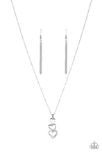 Load image into Gallery viewer, Hearts Aflutter - Silver Necklace
