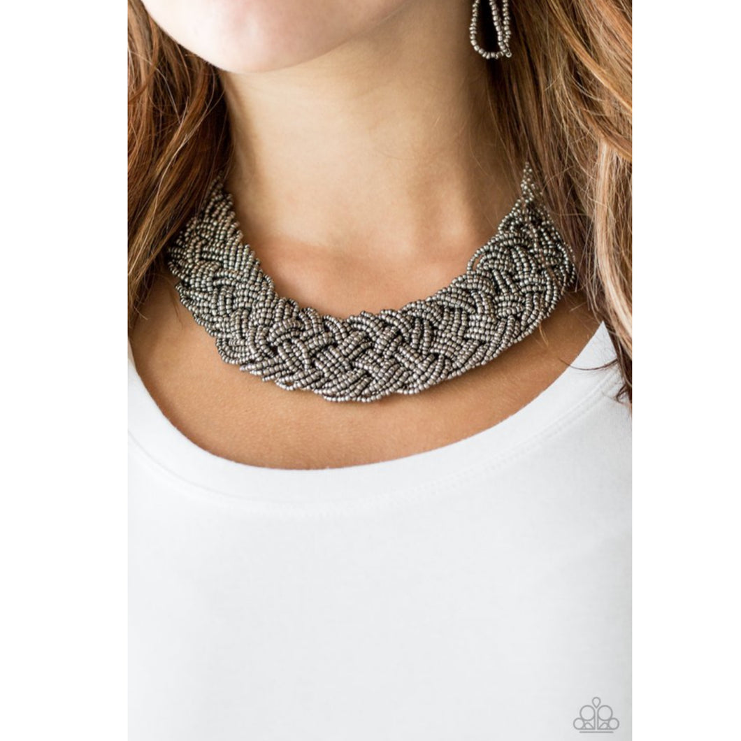 Mesmerizingly Mesopotamia - Black Necklace