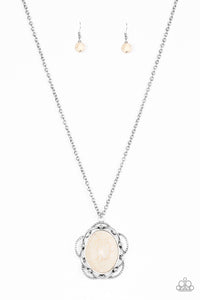 Let Your Dreams Bloom - White Necklace