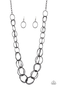 Elegantly Ensnared - Black Necklace