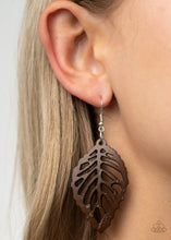 Load image into Gallery viewer, LEAF Em Hanging - Brown Earring
