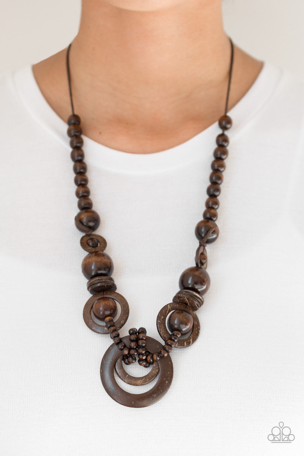 Boardwalk Party - Brown Necklace
