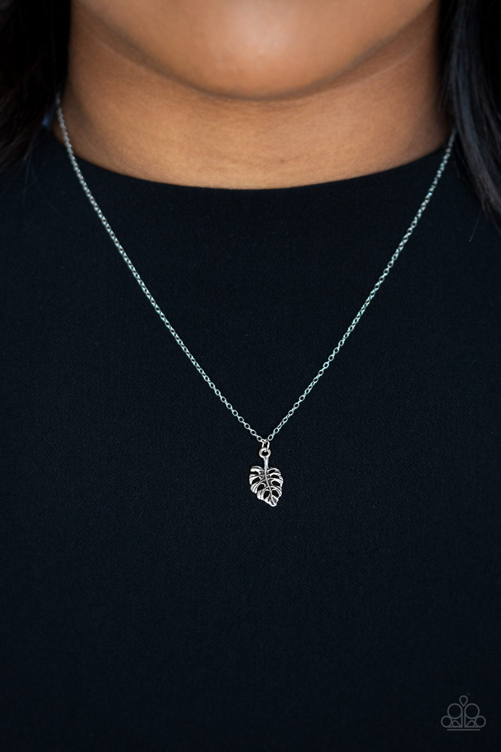 Palm Tree Retreat - Silver Necklace