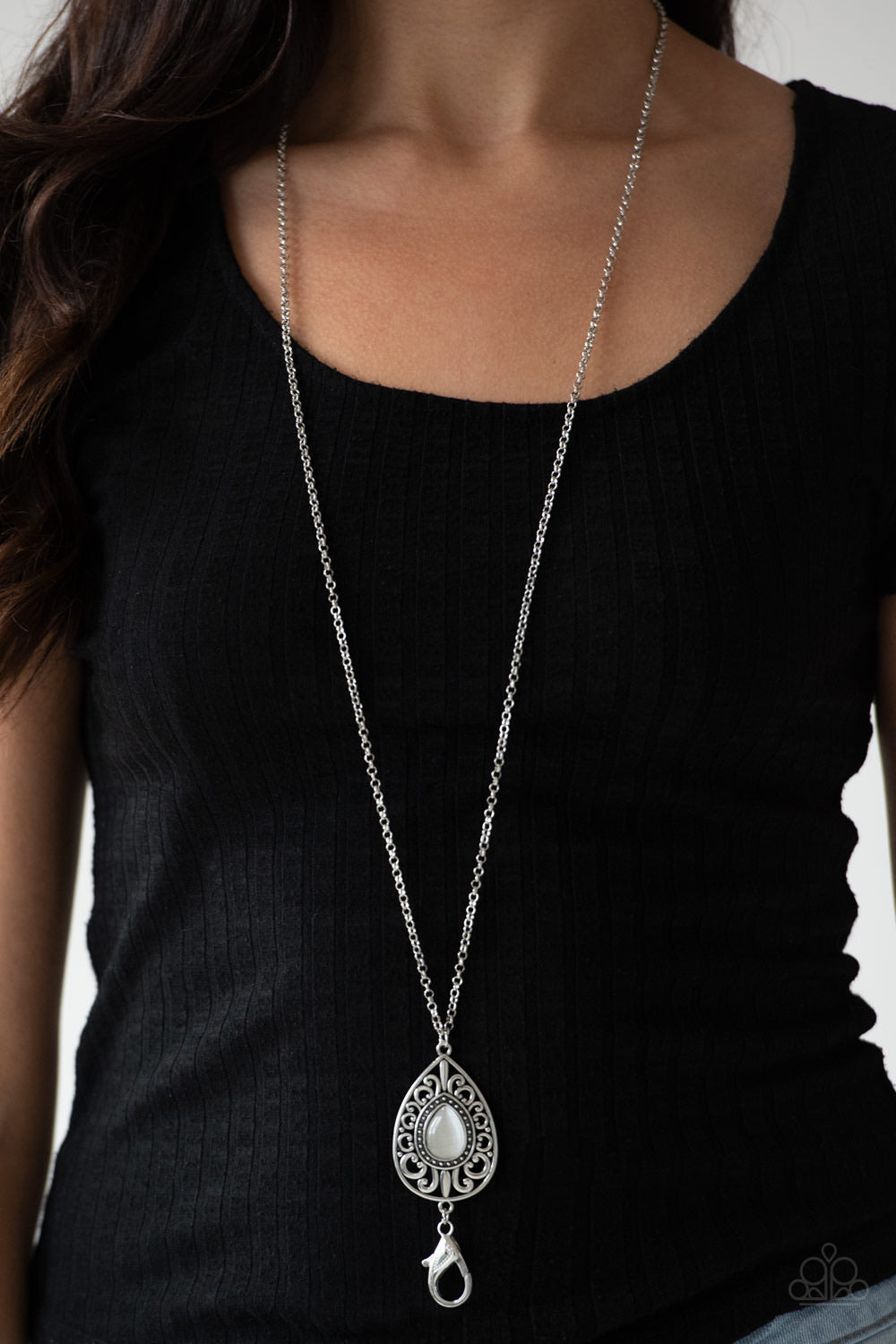 Modern Majesty - White Lanyard Neckkace