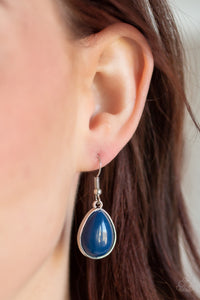 Shop Til You TEARDROP - Blue Necklace