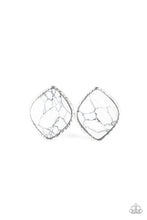 Load image into Gallery viewer, Marble Marvel - White Post Earring
