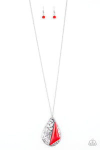 Impressive Edge - Red Necklace