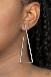 Go Ahead And TRI - Silver Hoop Earring