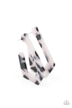 Load image into Gallery viewer, Flat Out Fearless - White Hoop Earring
