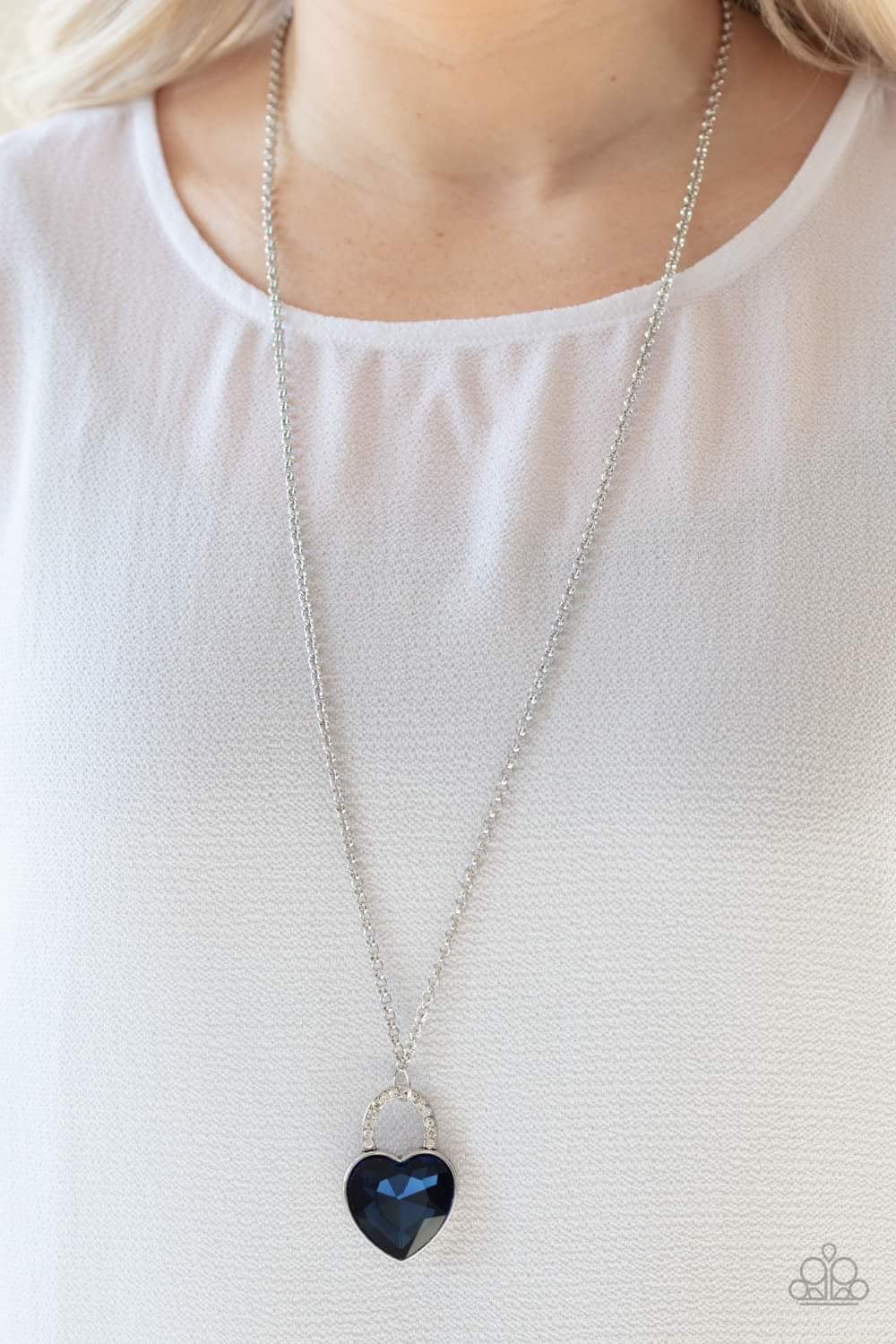 Locked In Love - Blue Necklace