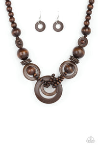 Boardwalk Party - Brown Necklace