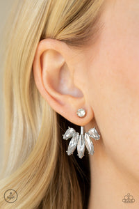 Stunningly Striking - White Post Earring