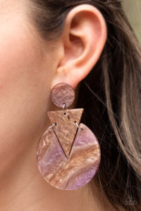 Head Under WATERCOLORS - Brown Post Earring