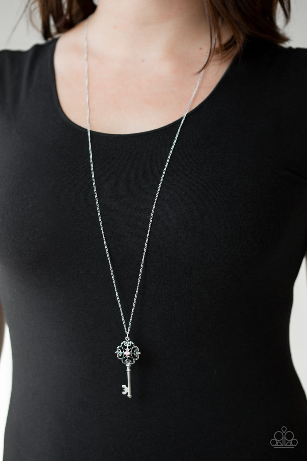 Got It On Lock - Pink Necklace