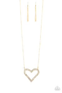 Pull Some HEART-strings - Gold Necklace